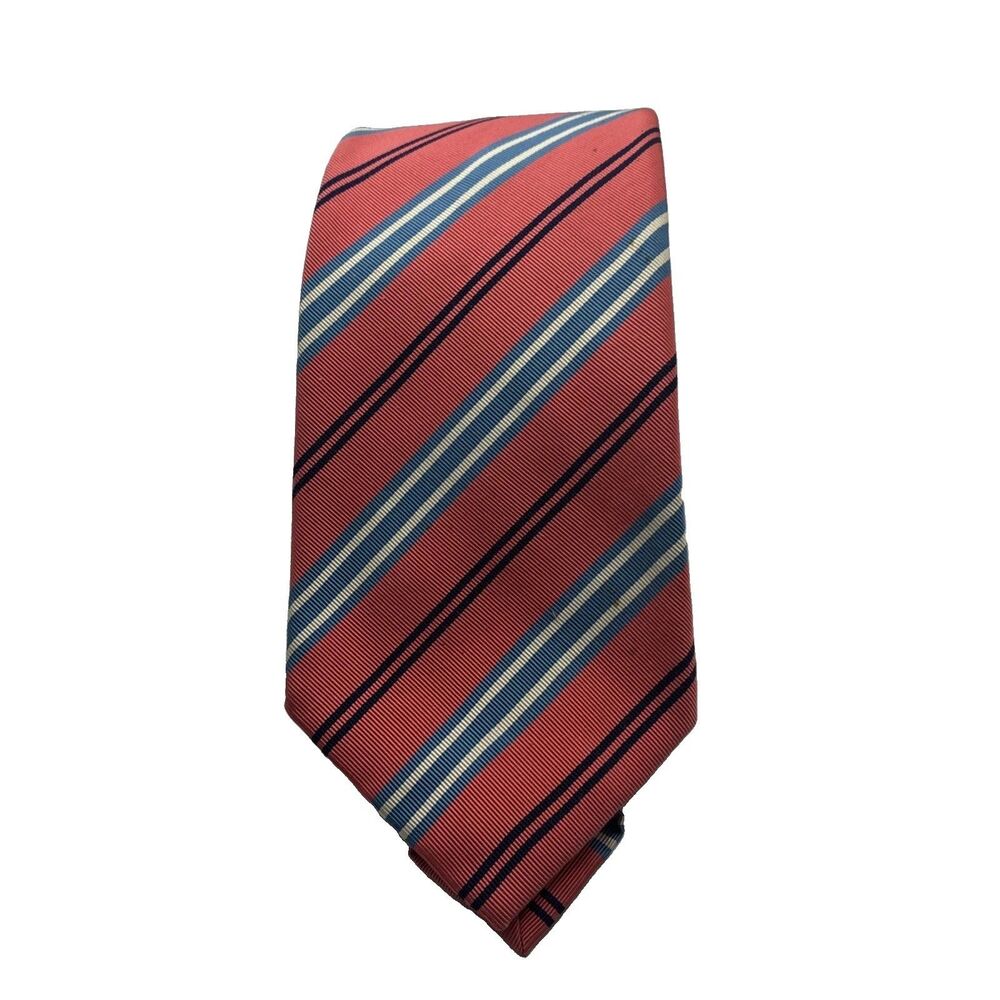 Vineyard Vines Men’s Pink Blue Cotton Silk Necktie Tie